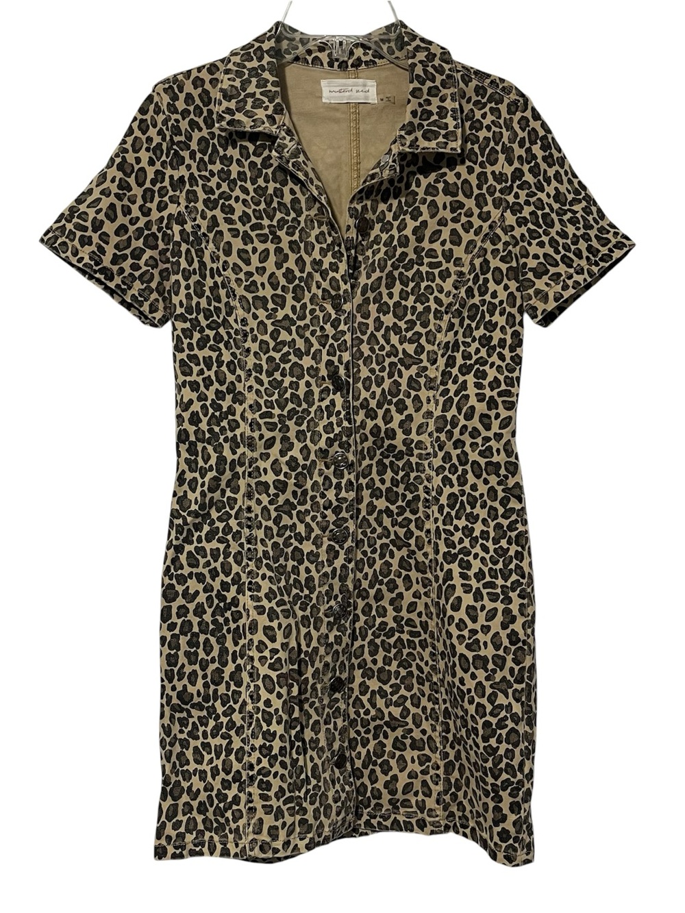 Mustard seed size Medium animal print dress